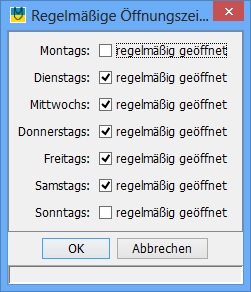 Regul�re �ffnungszeiten
