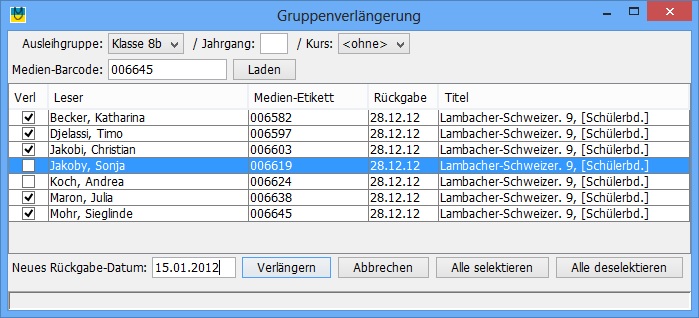 Gruppenverlängerung