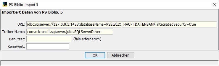 Daten�bernahme aus ps-biblio 5